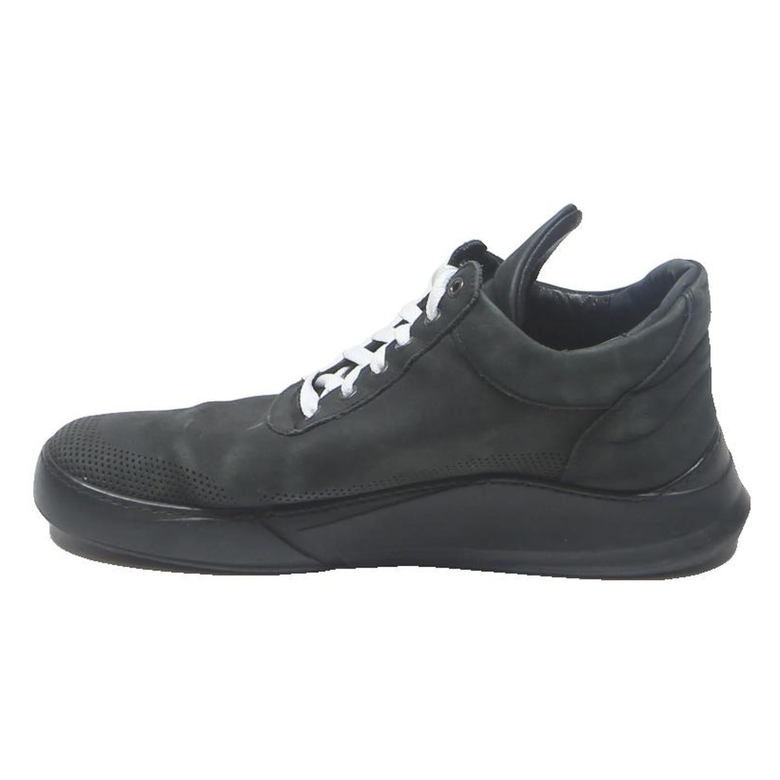FILLING PIECES Low Top Mens Trainers Black Leather UK 8 Casual Urban Footwear