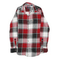 CHAPS Mens Red & Black Check Shirt S Cotton Long Sleeve Casual Button Front