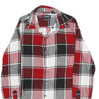 CHAPS Mens Red & Black Check Shirt S Cotton Long Sleeve Casual Button Front