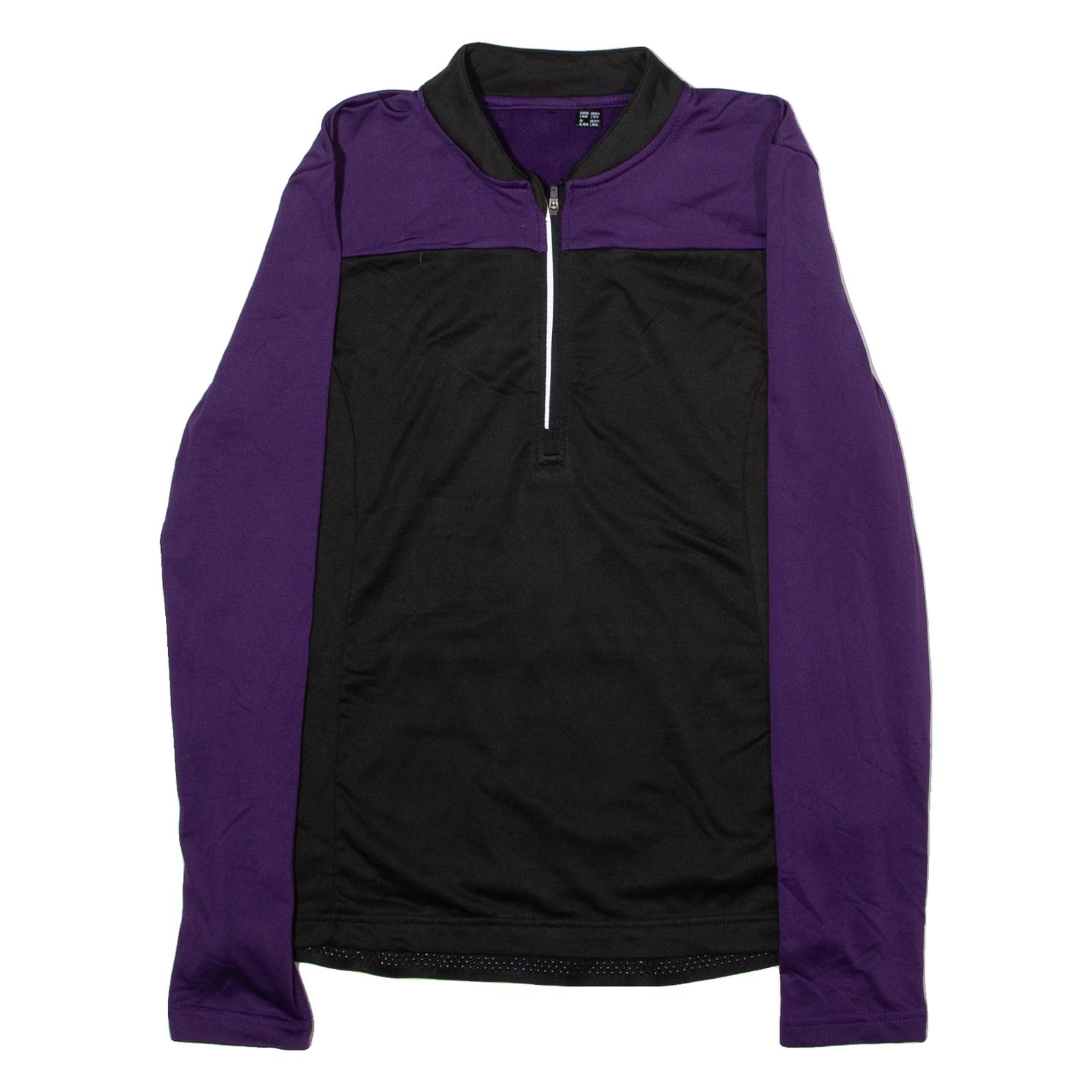 Cycling Womens Jersey Black Long Sleeve 1/4 Zip L