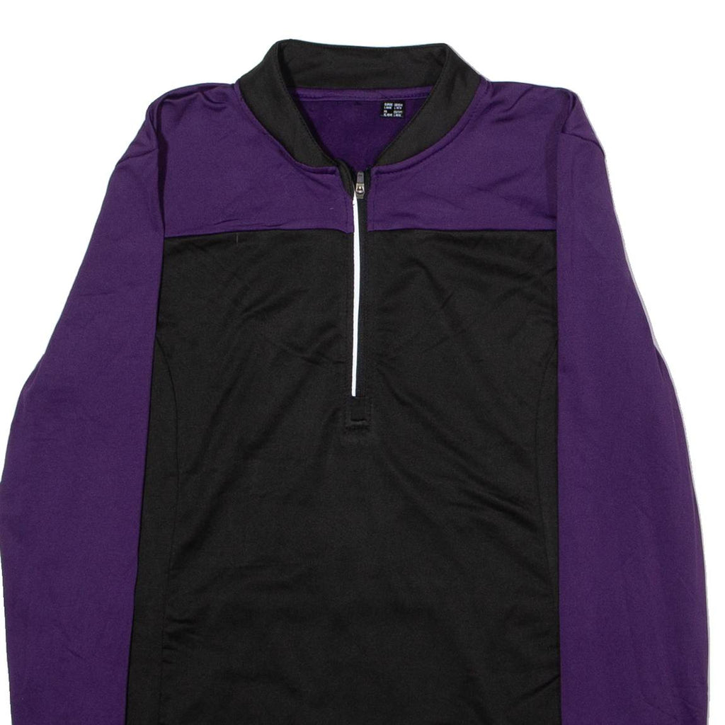 Cycling Womens Jersey Black Long Sleeve 1/4 Zip L