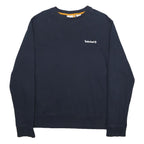 TIMBERLAND Mens Navy Blue Cotton Blend Crew Neck M Sweatshirt casual logo