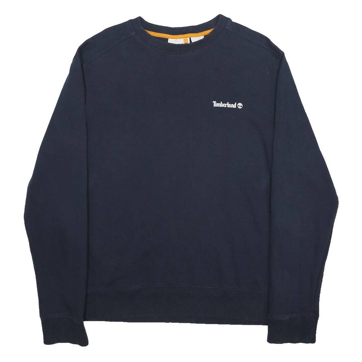 TIMBERLAND Mens Navy Blue Cotton Blend Crew Neck M Sweatshirt casual logo