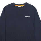 TIMBERLAND Mens Navy Blue Cotton Blend Crew Neck M Sweatshirt casual logo