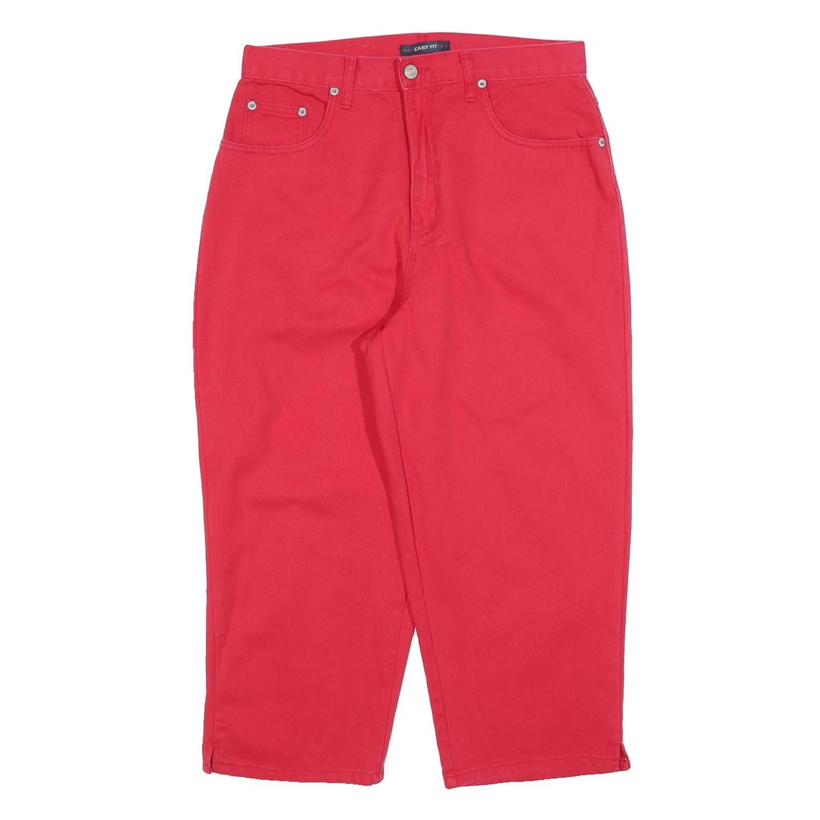 BILLBLASS Womens Regular Fit Red Jeans Cotton W30 L22 Easy Fit