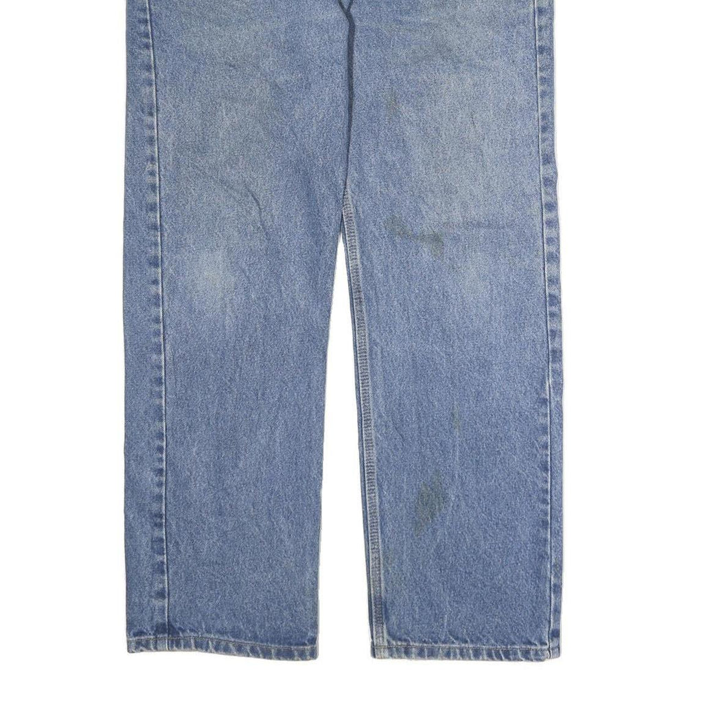 CARHARTT Mens Relaxed Blue Denim W38 L30 Cotton Zip Jeans Workwear