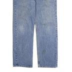 CARHARTT Mens Relaxed Blue Denim W38 L30 Cotton Zip Jeans Workwear