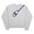 CHAMPION Mens Grey Crew Neck M Cotton Blend Pullover Sweatshirt Logo
