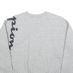 CHAMPION Mens Grey Crew Neck M Cotton Blend Pullover Sweatshirt Logo
