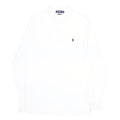 POLO RALPH LAUREN Mens White Long Sleeve Plain M Cotton Polo Shirt Classic Fit