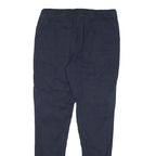 JEAN PASCALE Mens Cotton Blend Navy Slim Drawstring Trousers W30 L29 Casual