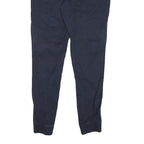 JEAN PASCALE Mens Cotton Blend Navy Slim Drawstring Trousers W30 L29 Casual