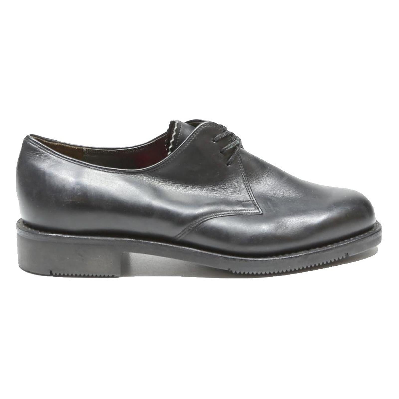 IMPERATOR Mens Black Lace-Up Leather Shoes UK 6.5 Formal Classic Footwear