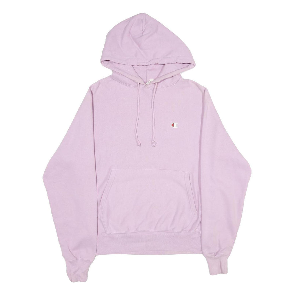 CHAMPION REVERSE WEAVE Mens Lilac Pullover Hoodie S Cotton Blend Casual