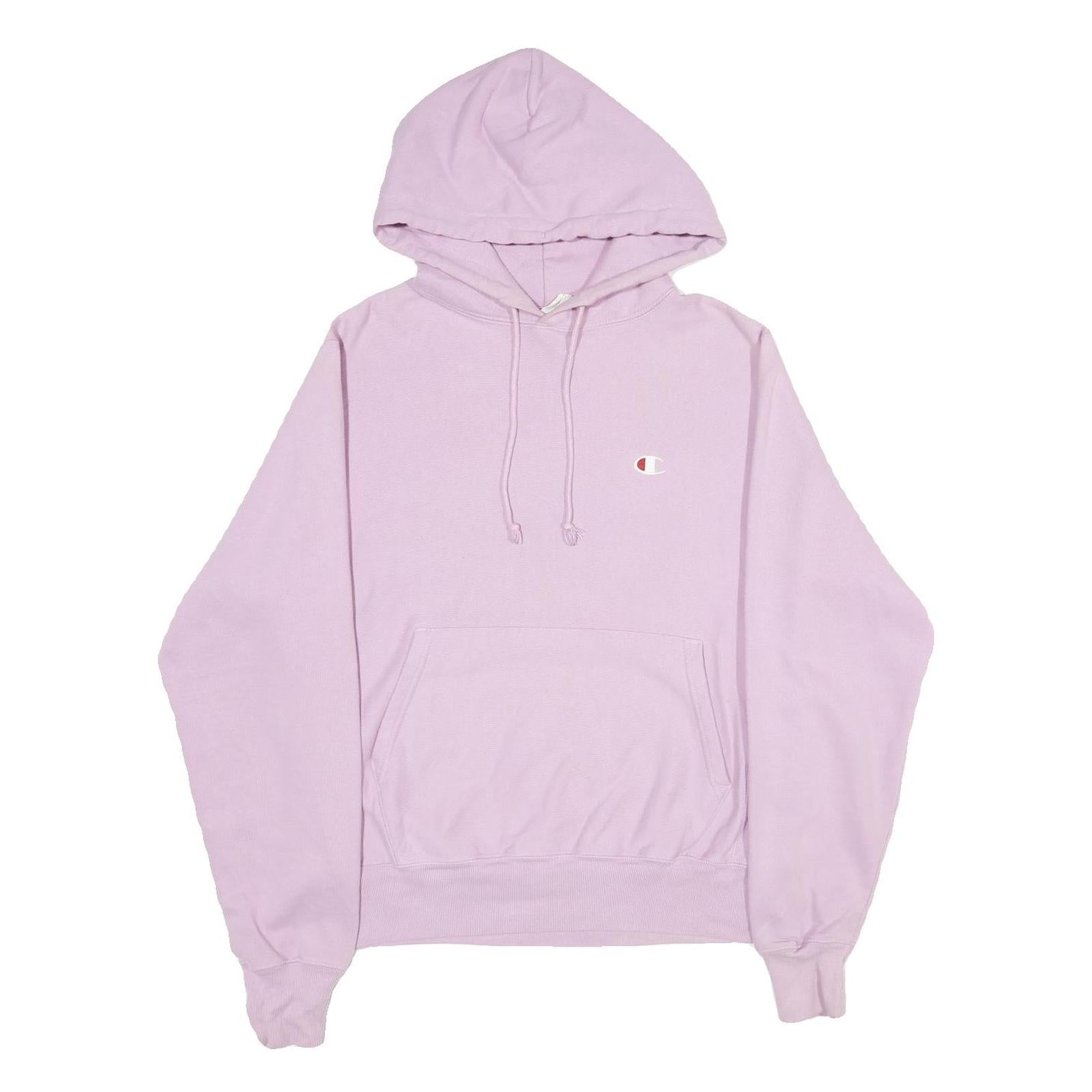 CHAMPION REVERSE WEAVE Mens Lilac Pullover Hoodie S Cotton Blend Casual