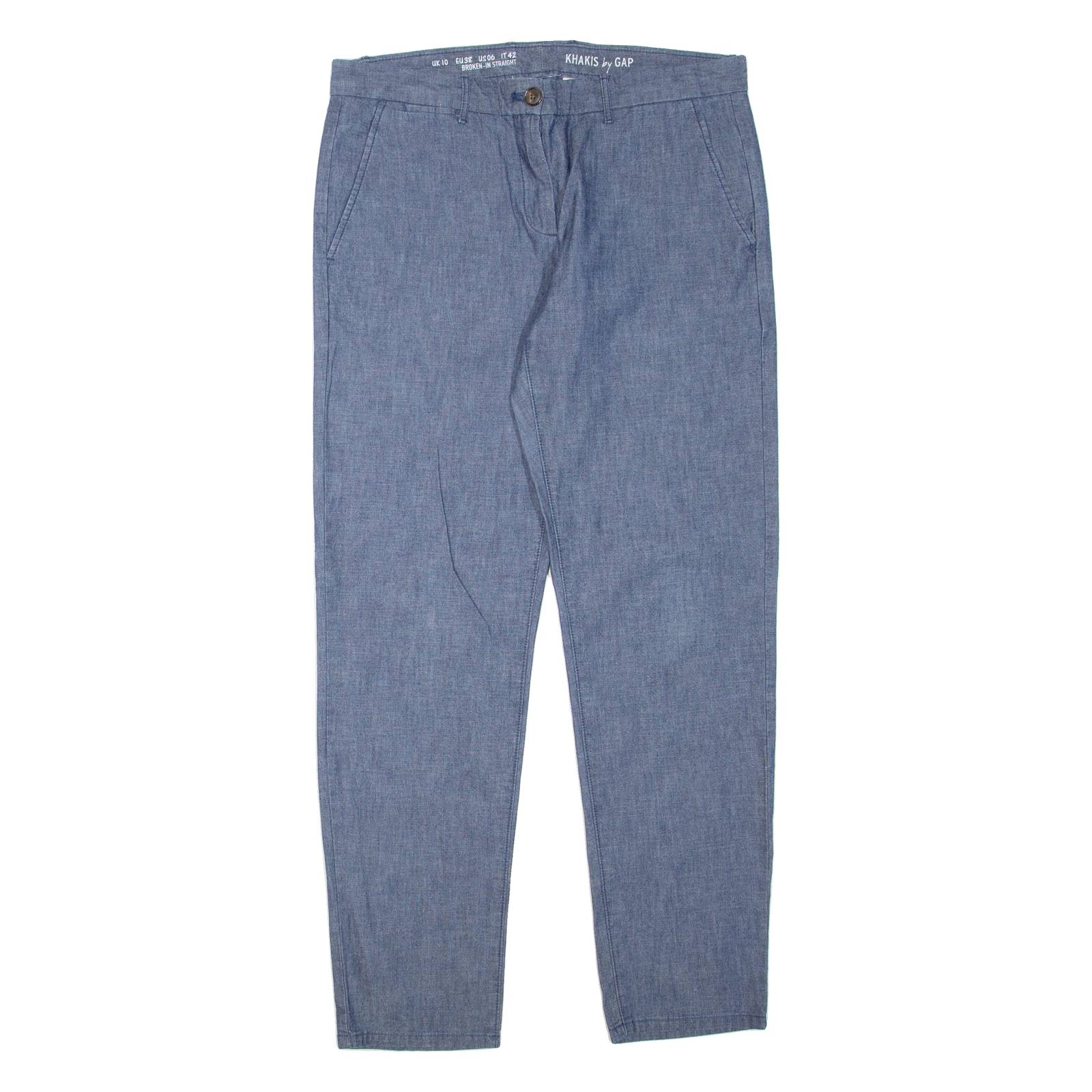 GAP Khakis Womens Trousers Blue Regular Tapered W32 L30