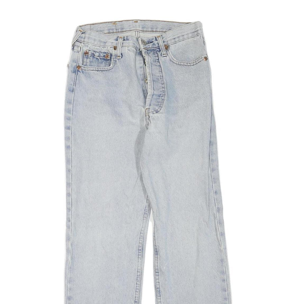 LEVI'S 501 Womens Jeans Blue Regular Straight Denim Light W26 L30 Classic Fit