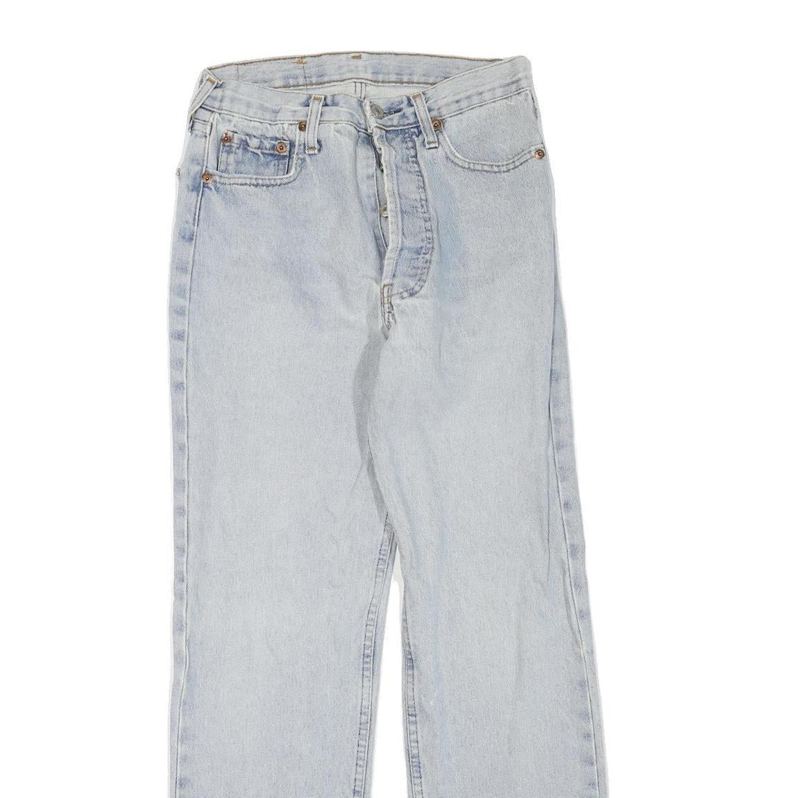 LEVI'S 501 Womens Jeans Blue Regular Straight Denim Light W26 L30 Classic Fit