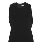 BURBERRY Womens Black Day Dress Polyester Blend Long Sleeve UK 4 Zip Closure