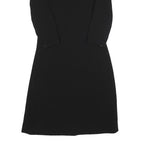 BURBERRY Womens Black Day Dress Polyester Blend Long Sleeve UK 4 Zip Closure
