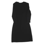 BURBERRY Womens Black Day Dress Polyester Blend Long Sleeve UK 4 Zip Closure