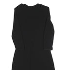 BURBERRY Womens Black Day Dress Polyester Blend Long Sleeve UK 4 Zip Closure