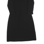 BURBERRY Womens Black Day Dress Polyester Blend Long Sleeve UK 4 Zip Closure