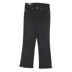 LEVI'S Womens Black Regular Flared Denim Jeans W27 L24 Zip Cotton Blend