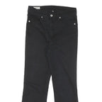 LEVI'S Womens Black Regular Flared Denim Jeans W27 L24 Zip Cotton Blend
