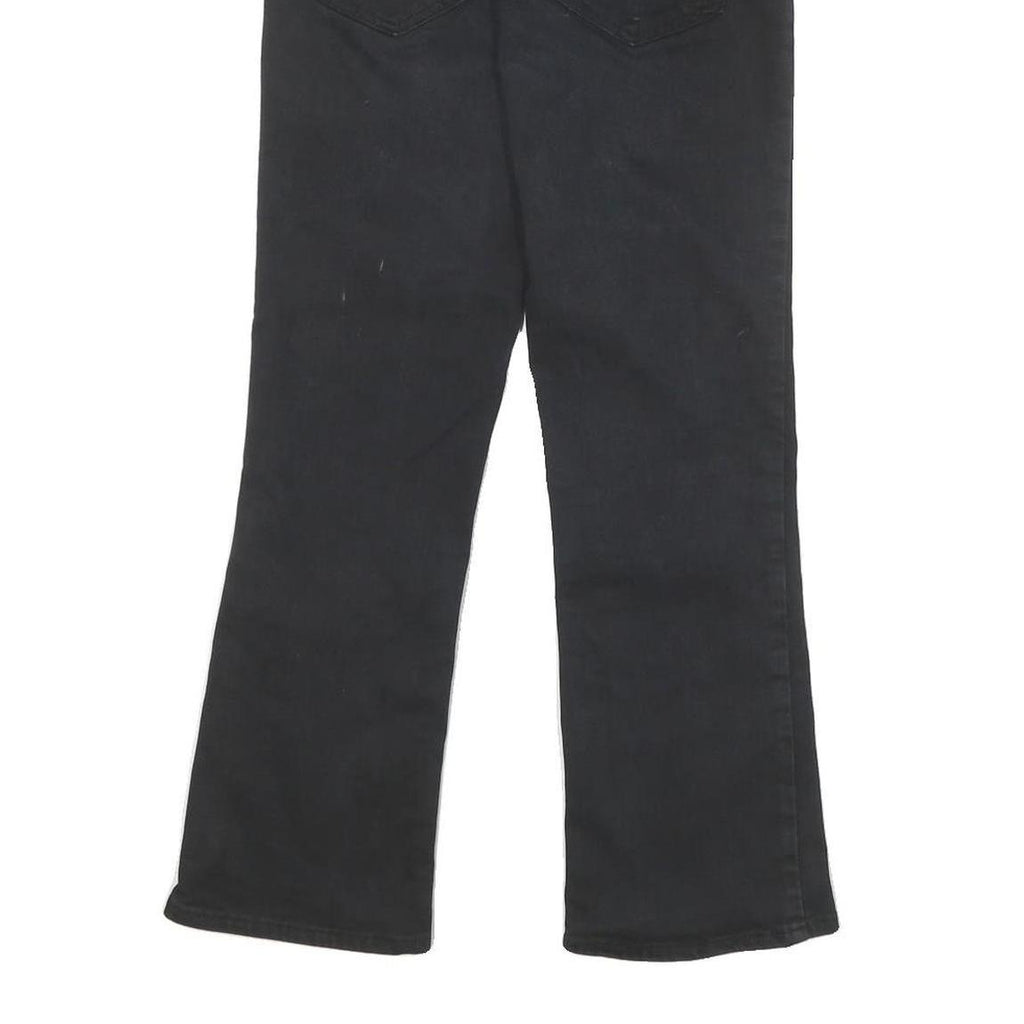 LEVI'S Womens Black Regular Flared Denim Jeans W27 L24 Zip Cotton Blend