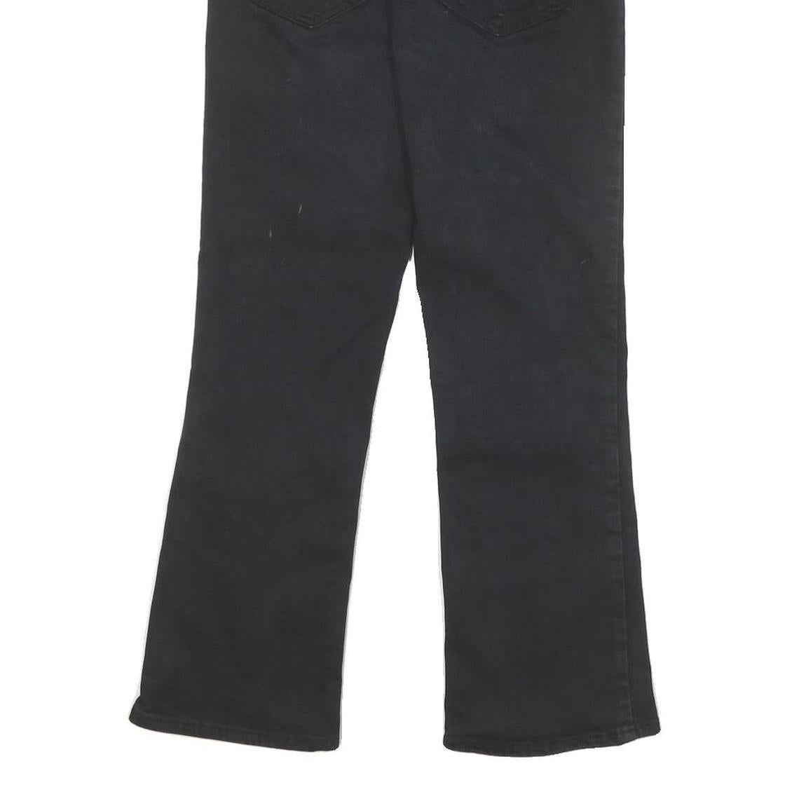 LEVI'S Womens Black Regular Flared Denim Jeans W27 L24 Zip Cotton Blend