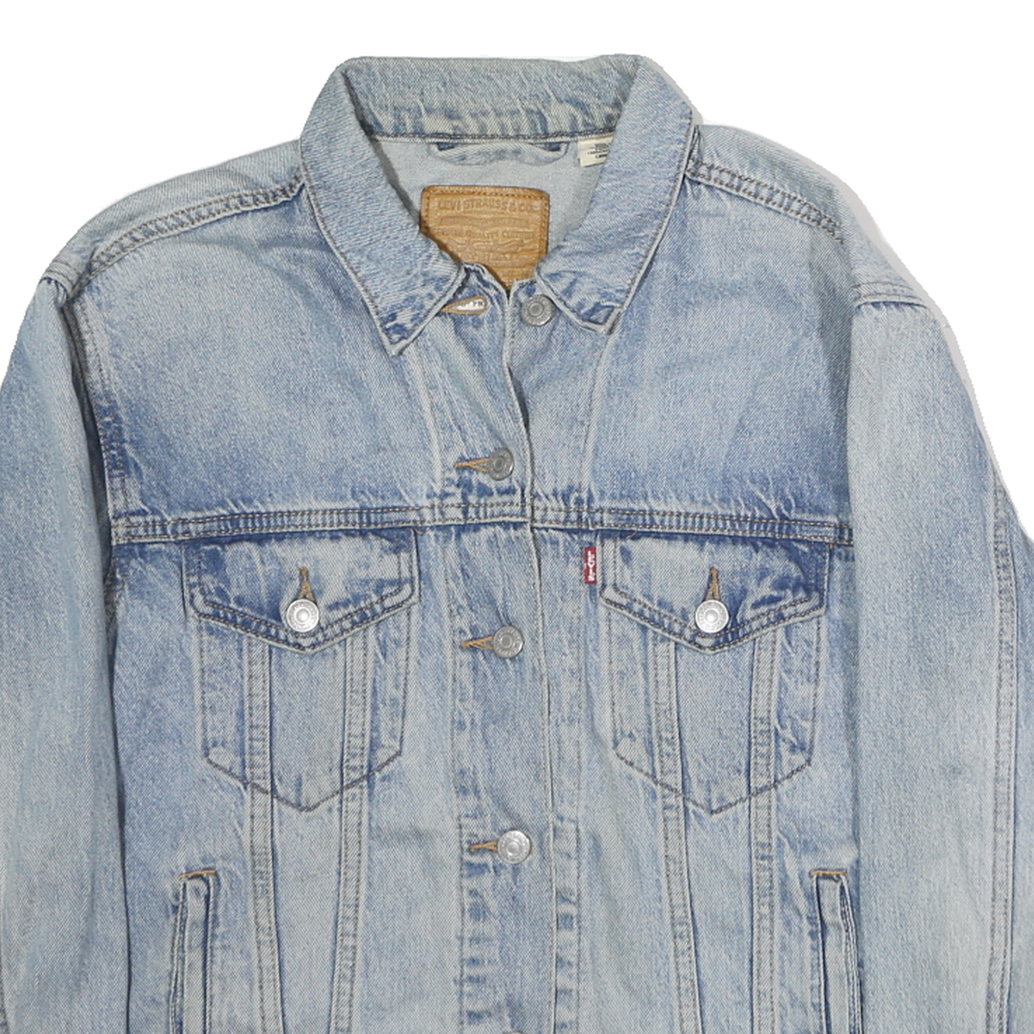 LEVI'S Mens Blue Denim Button Jacket M Cotton Classic Casual Retro Fit