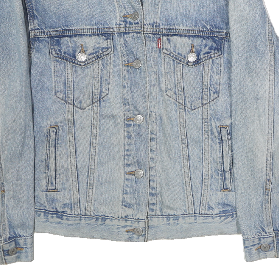 LEVI'S Mens Blue Denim Button Jacket M Cotton Classic Casual Retro Fit