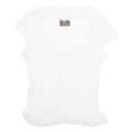 ANDROMEDA Womens Top White V-Neck Sleeveless M