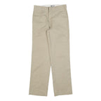 DICKIES Mens Regular Fit Beige Cotton Blend Trousers W30 L32 Workwear Zip