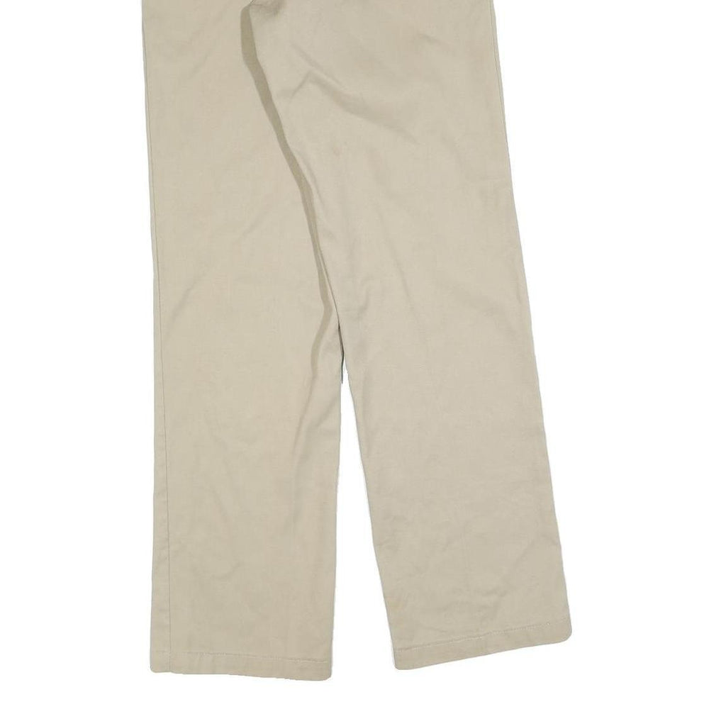 DICKIES Mens Regular Fit Beige Cotton Blend Trousers W30 L32 Workwear Zip