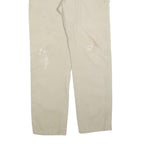 DICKIES Mens Cotton Blend Beige Regular Fit Straight Leg Trousers W34 L34
