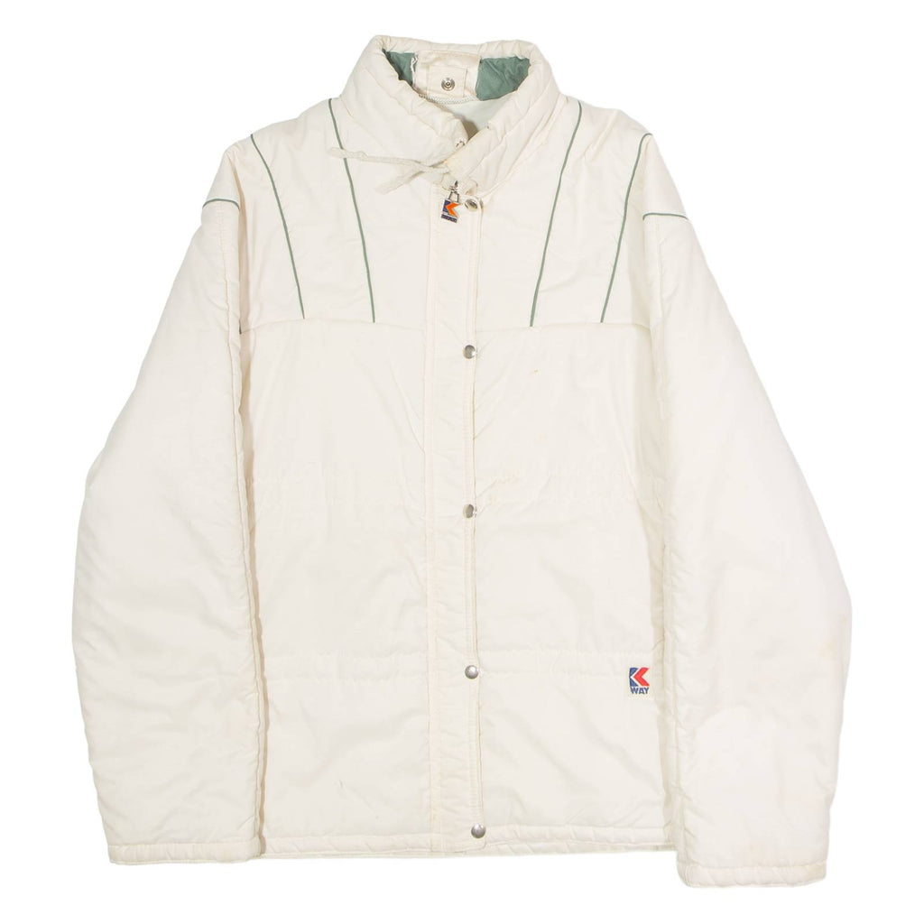 K-WAY Womens Jacket White 80s UK 14
