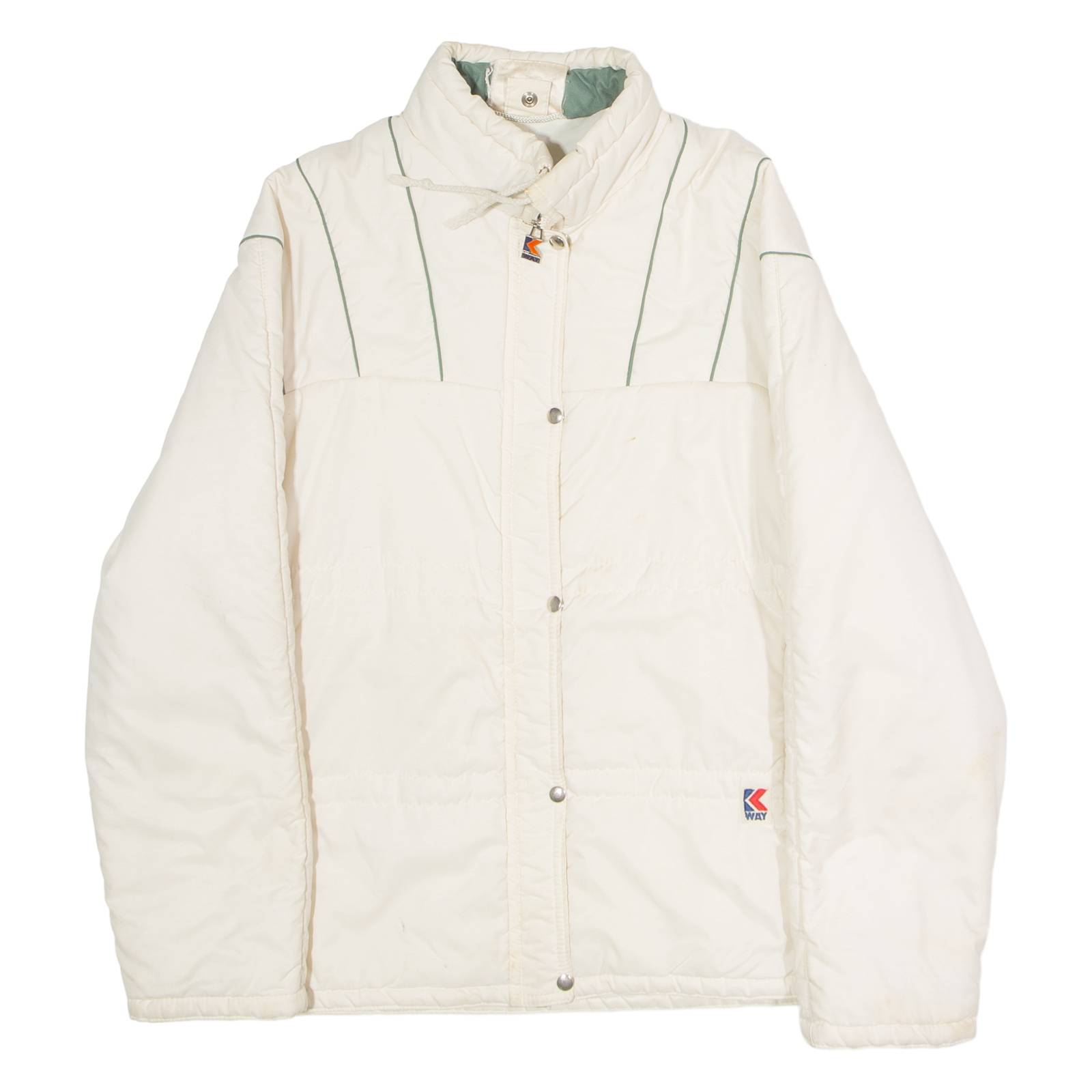K-WAY Womens Jacket White 80s UK 14