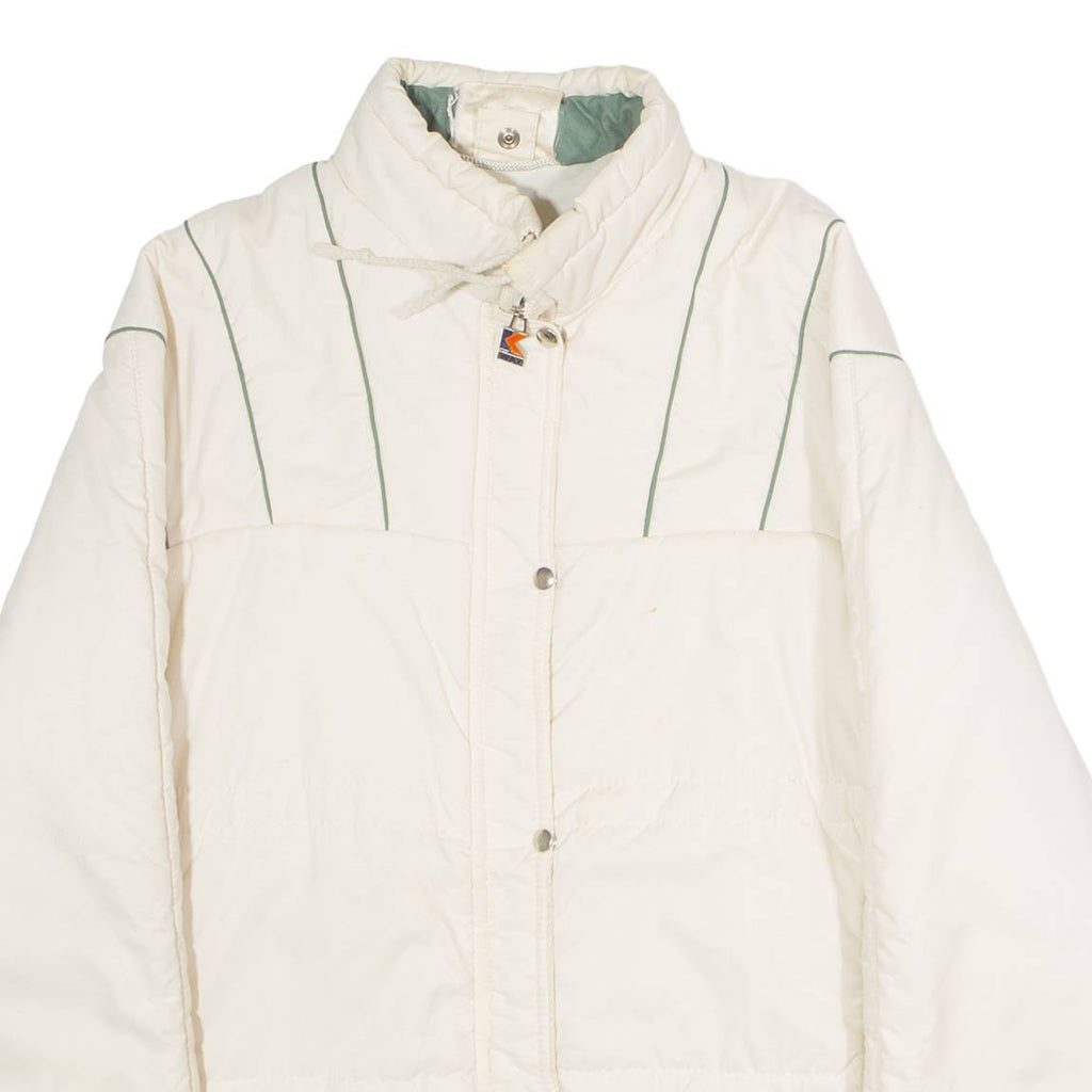 K-WAY Womens Jacket White 80s UK 14