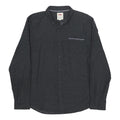 LEVI'S Mens Black Cotton Blend Shirt L Button-Down Collar Long Sleeve Casual