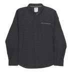 LEVI'S Mens Black Cotton Blend Shirt L Button-Down Collar Long Sleeve Casual