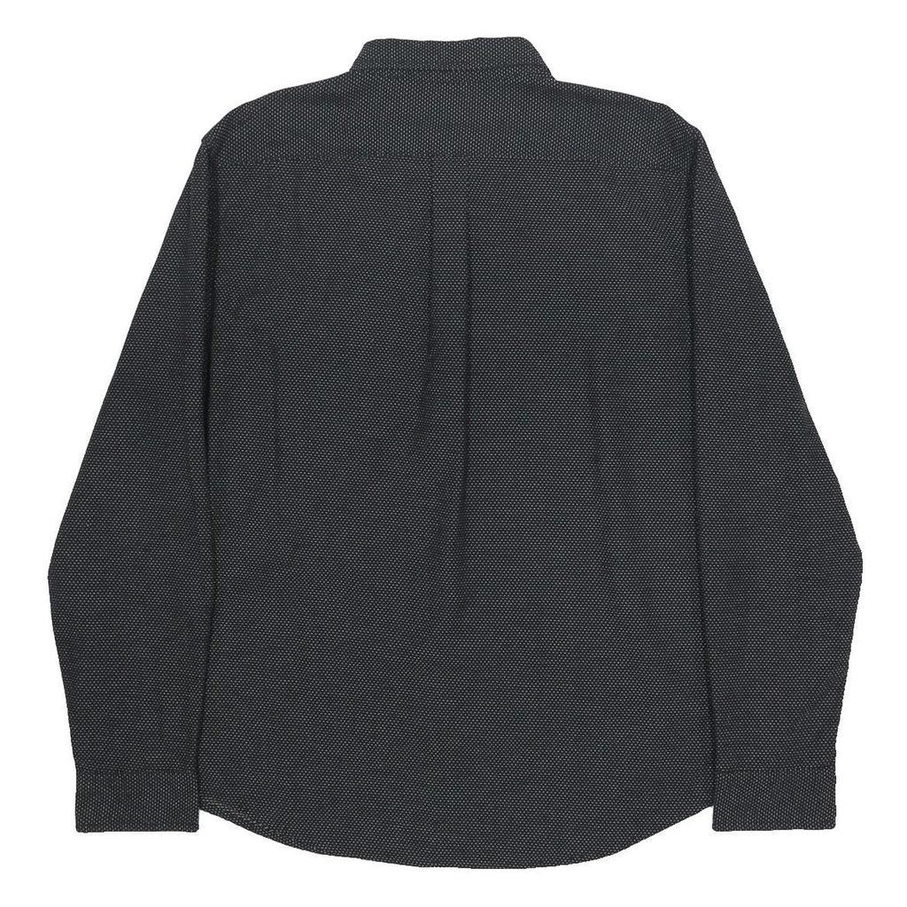LEVI'S Mens Black Cotton Blend Shirt L Button-Down Collar Long Sleeve Casual