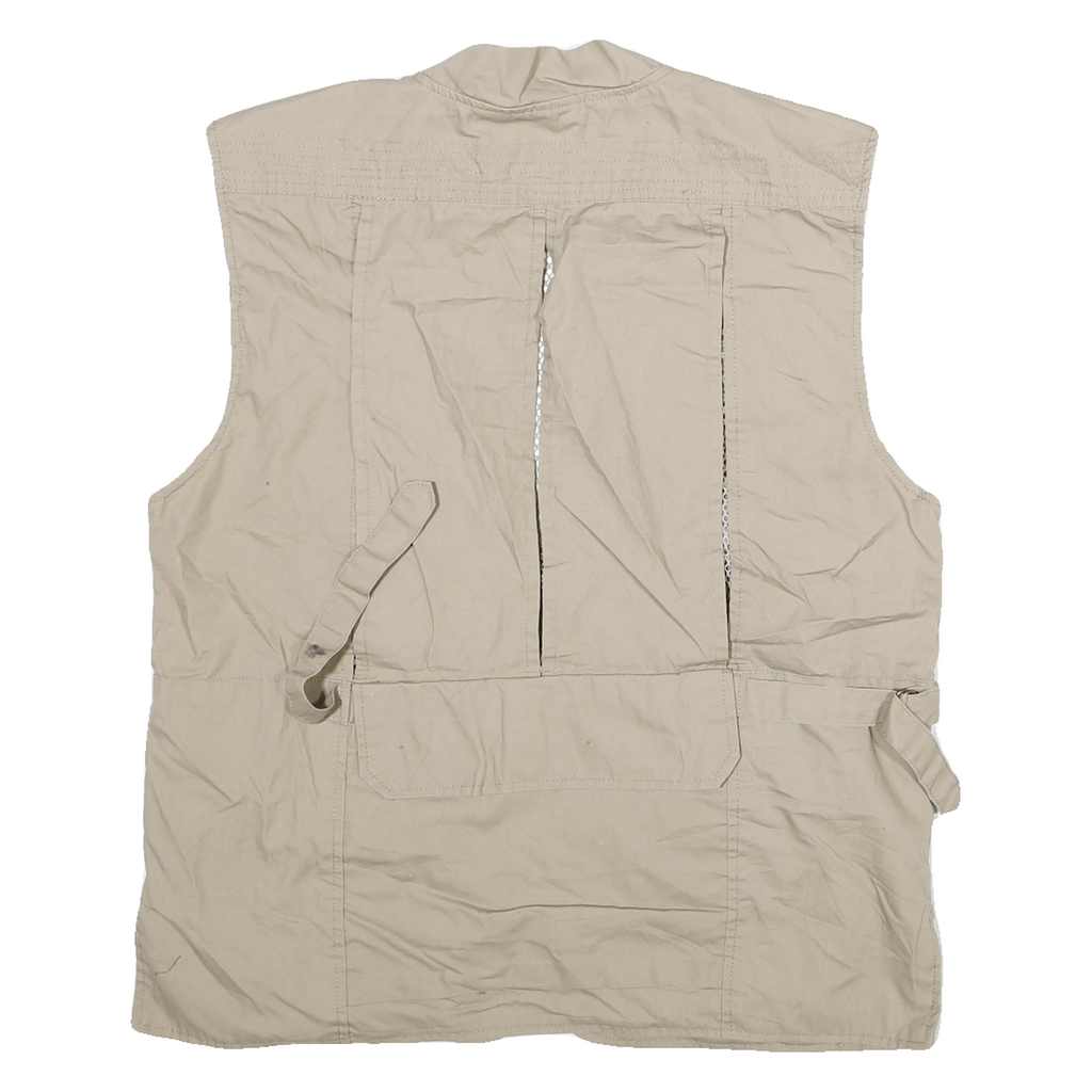 ROTHCO Mens Beige Utility Jacket S Cotton Blend Multi Pocket Zip Casual Outdoor