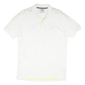 ADIDAS Mens White Polo Shirt M Cotton Blend Short Sleeve Plain Sports Casual