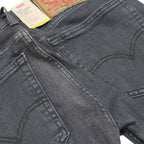 LEVI'S 519 HI-BALL Mens Jeans Black Slim Skinny Denim W28 L29 Zip Cotton Blend