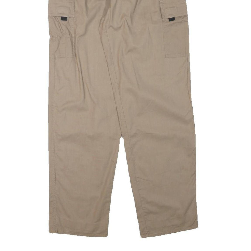 PRIORITY Mens Cotton Blend Beige Relaxed Drawstring Cargo Trousers W28 L30