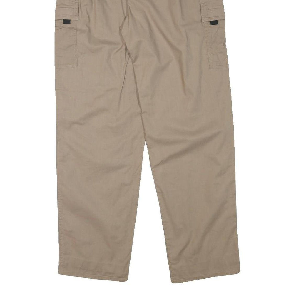 PRIORITY Mens Cotton Blend Beige Relaxed Drawstring Cargo Trousers W28 L30