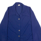 SEARS Womens Blazer Jacket Blue Knit 80s UK 24