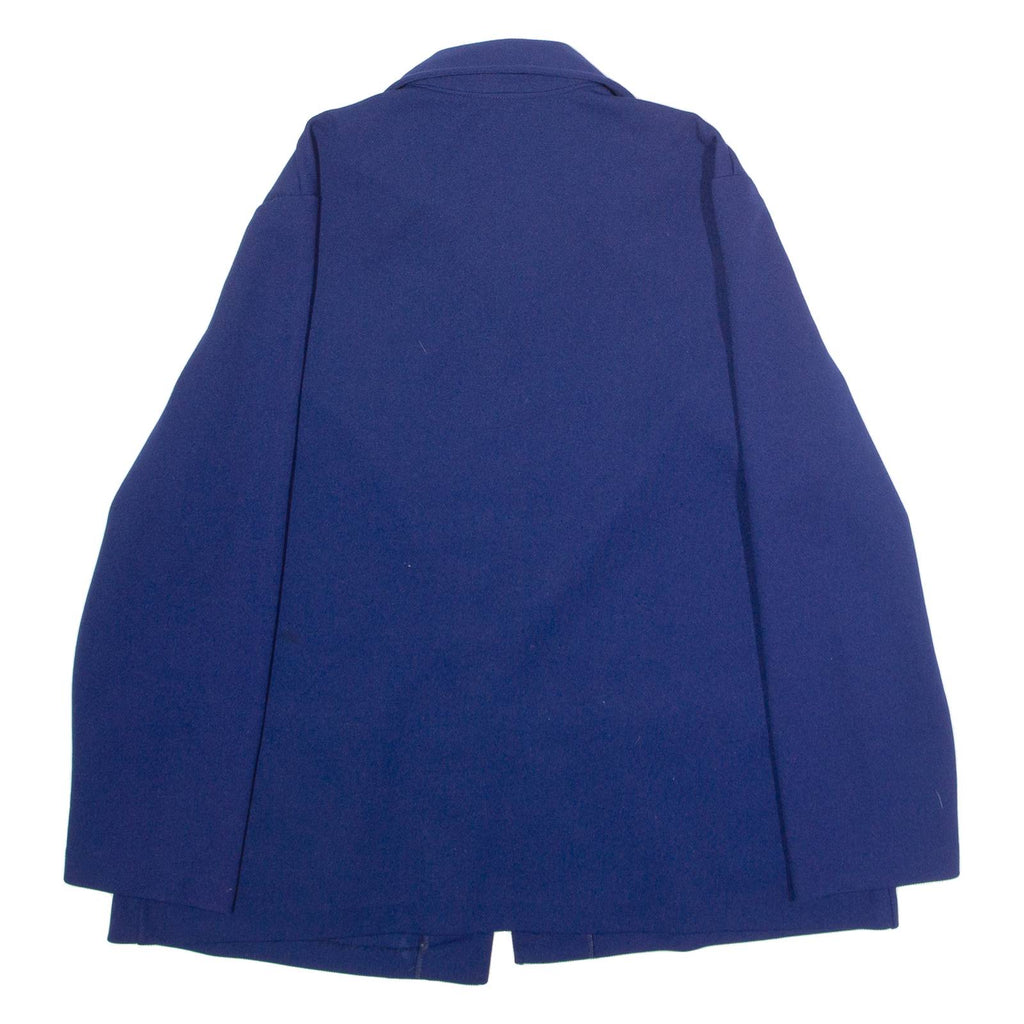 SEARS Womens Blazer Jacket Blue Knit 80s UK 24